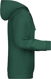 Mens sweatshirt with hoodie James Nicholson, dark green, 4XL