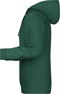 Mens sweatshirt with hoodie James Nicholson, dark green, L