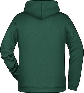 Mens sweatshirt with hoodie James Nicholson, dark green, L