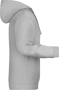 Mens sweatshirt with hoodie James Nicholson, dark grey melange, M