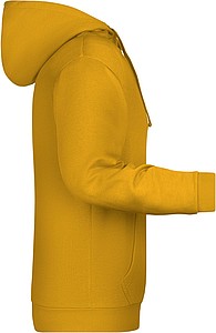 Mens sweatshirt with hoodie James Nicholson, dark yellow, 4XL