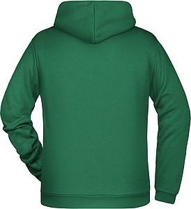 Mens sweatshirt with hoodie James Nicholson, light green, S