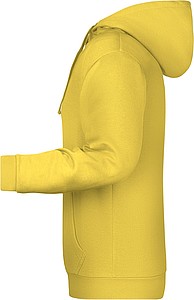 Mens sweatshirt with hoodie James Nicholson, light yellow, S