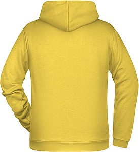 Mens sweatshirt with hoodie James Nicholson, light yellow, S