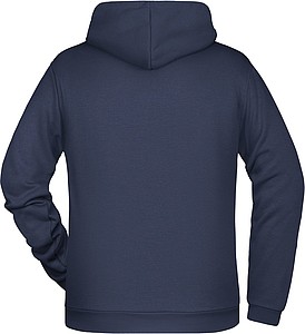 Mens sweatshirt with hoodie James Nicholson, navy, L