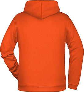 Mens sweatshirt with hoodie James Nicholson, orange, S