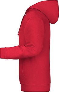 Mens sweatshirt with hoodie James Nicholson, red, L