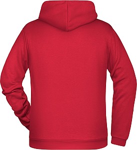 Mens sweatshirt with hoodie James Nicholson, red, L