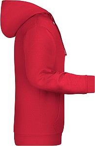 Mens sweatshirt with hoodie James Nicholson, red, L