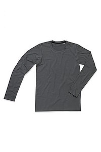 Mens T-shirt STEDMAN CLIVE LONG SLEEVE, dark grey, L