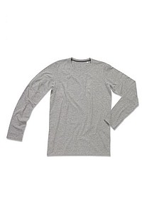 Mens T-shirt STEDMAN CLIVE LONG SLEEVE, dark grey melange, L