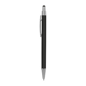Metal ballpen with rubber coating and touch function