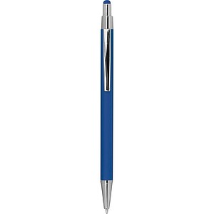 Metal ballpen with rubber coating and touch function