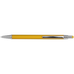 Metal ballpen with rubber coating and touch function