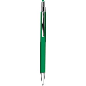 Metal ballpen with rubber coating and touch function
