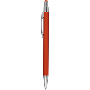 Metal ballpen with rubber coating and touch function