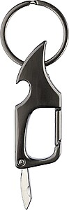 Metal carabiner keychain Bella, gun metal