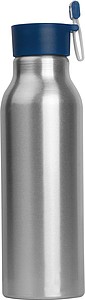 Metal drinking bottle with silicone lid