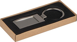Metal key ring, grey