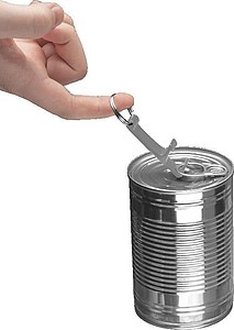 Metal Keyring with Bottle- and Canopener
