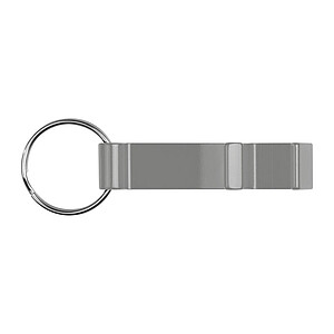 Metal Keyring with Bottle- and Canopener
