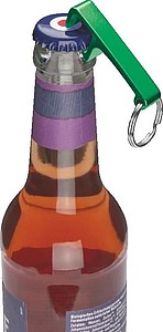 Metal Keyring with Bottle- and Canopener