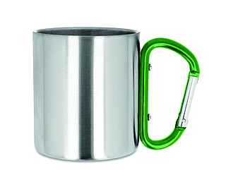Metal mug & carabiner handle