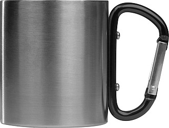 Metal mug with snap hook