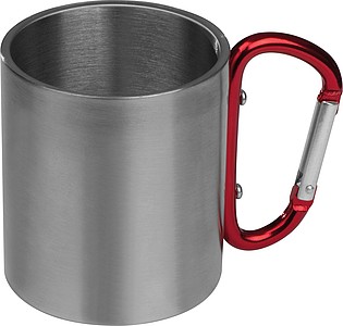 Metal mug with snap hook
