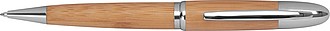 Metal twist ballpen with bamboo coating
