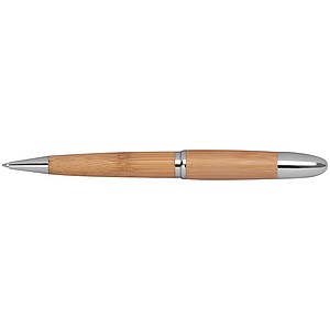 Metal twist ballpen with bamboo coating