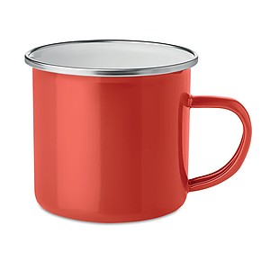 Metal vintage mug with enamel layer. Capacity 350 ml.