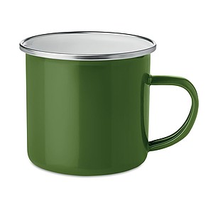 Metal vintage mug with enamel layer. Capacity 350 ml.