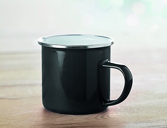 Metal vintage mug with enamel layer. Capacity 350 ml.