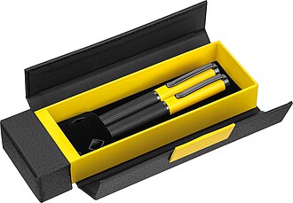 Metal writing set, yellow