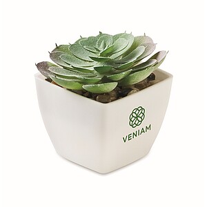Mini artificial plant, white