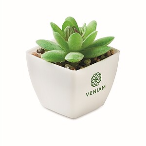 Mini artificial plant, white