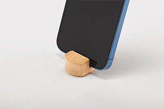 Mini bamboo phone stand
