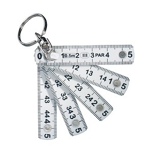 Mini folding rule, white