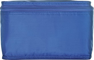 Mini nylon cooler bag for 6 cans, blue