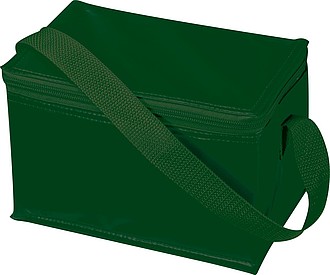 Mini nylon cooler bag for 6 cans, dark green