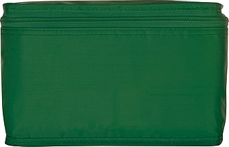 Mini nylon cooler bag for 6 cans, dark green
