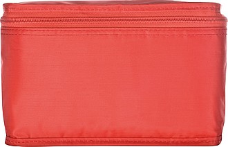 Mini nylon cooler bag for 6 cans, red