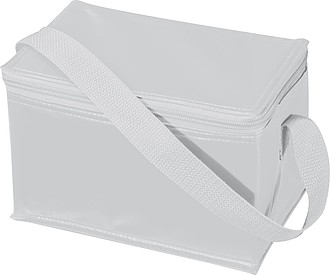Mini nylon cooler bag for 6 cans, white