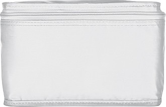 Mini nylon cooler bag for 6 cans, white