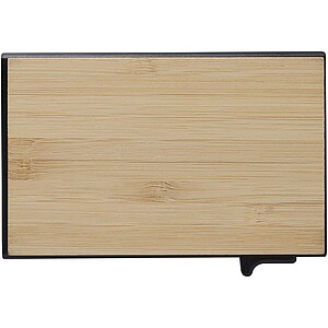 Minka RCS recycled aluminium ballpoint pen, keychain and RFID card holder gift set, natural