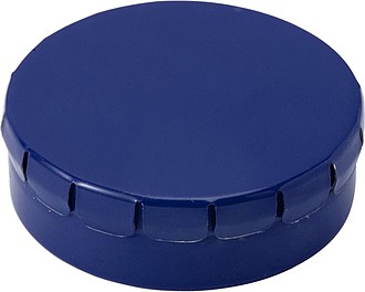 Mint tin, approx 60 mints Cobalt blue