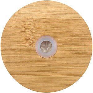 Mirage 500 ml single-walled borosilicate glass jar with bamboo lid, transparent