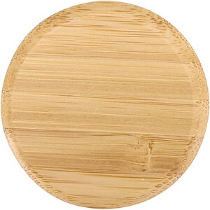 Mirage 650 ml single-walled borosilicate glass bottle with bamboo lid, transparent