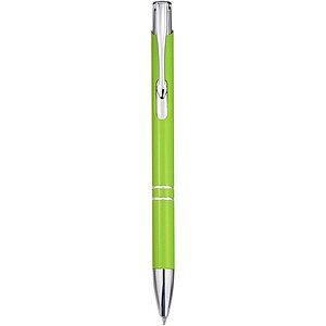 Moneta recycled aluminium ballpoint pen (blue ink), lime